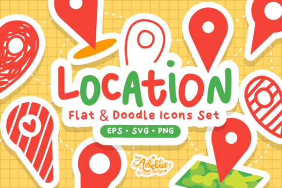 Location Icons in Flat and Doodle Style Review: Practical for Embroidery Projects